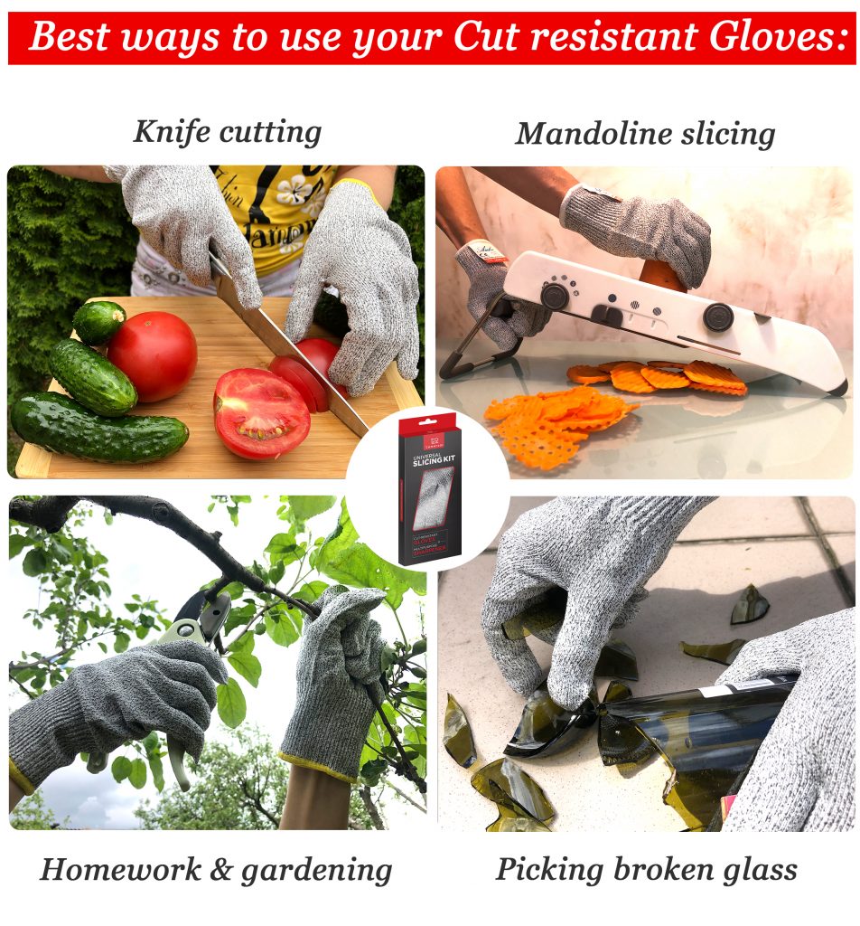 How to use Gloves - knife cutting, mandoline slicing, working